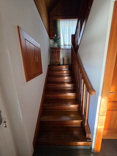 Lärchentreppe ins Obergeschoss