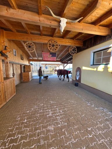 Überdachung vom Stall zum Nebengebäude