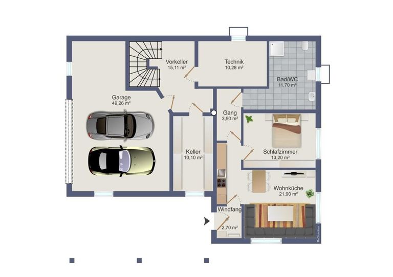 Grundriss Untergeschoß-Vorschlag
