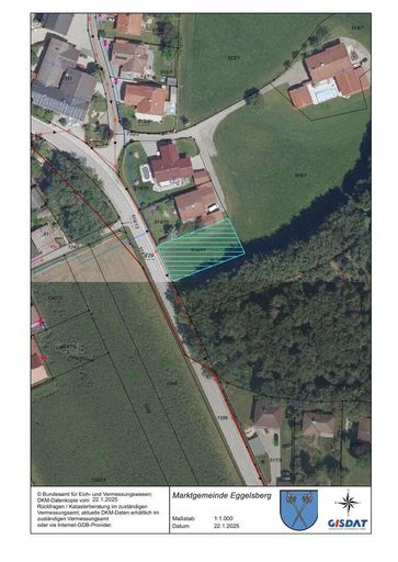 Lageplan inkl. Wasserleitungen und Kanalleitungen