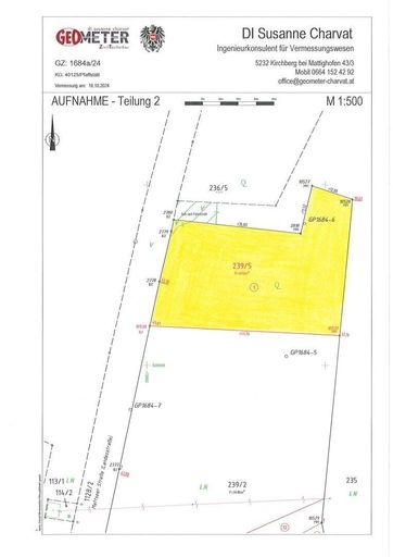Lageplan mit Markierung