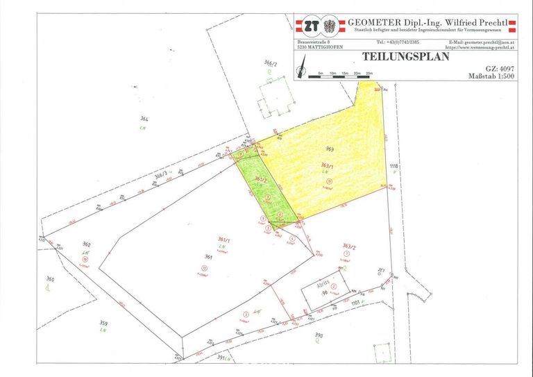 Vermessung mit Markierung