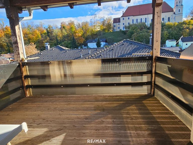 Terrasse mit Blick auf Schloß