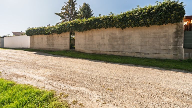 Hinterseite Grundstück Ausgang in den Garten