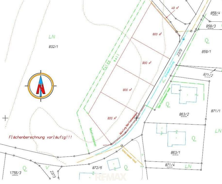 Vorläufiger Teilungsplan GST