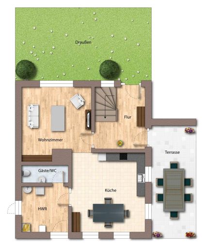 H23_EG als schematische Darstellung möbliert