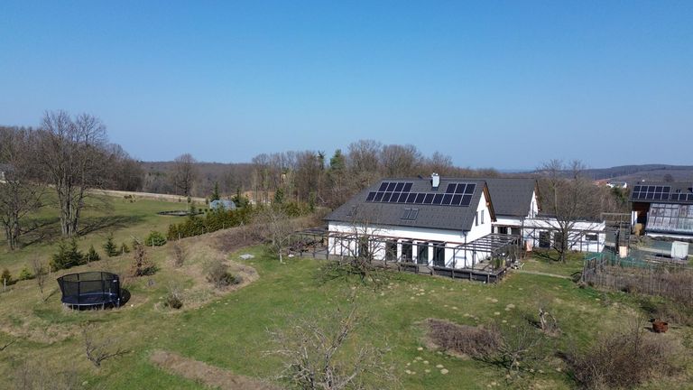 Drohnenansicht Garten