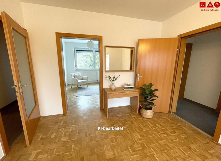 Schlafzimmer mit Durchgang Beispiel KI