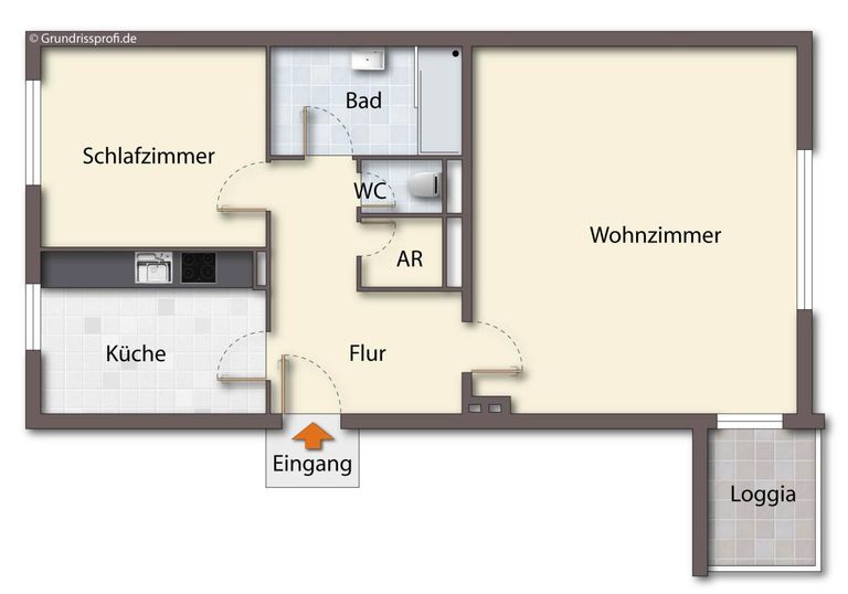 Grundriss als schematischer Darstellung_unmöbliert
