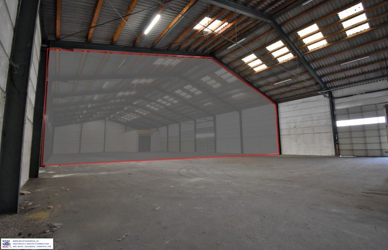 Bild 4 - Halle 2 - Teil B mit eingezogener Trennung