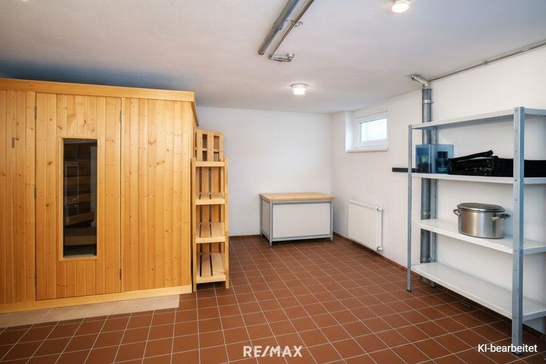 Kellerraum mit Sauna
