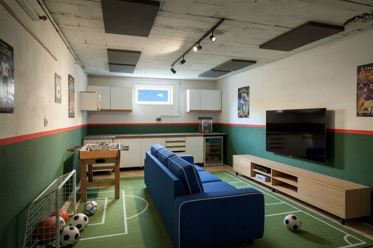 Kellerraum: KI generierte Einrichtung