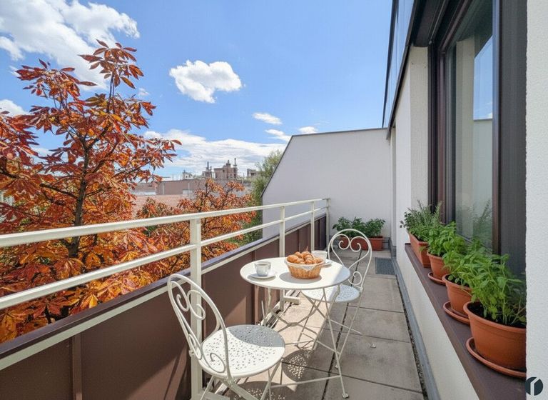 Ost-Terrasse Gestaltungsbeispiel (KI generiert)