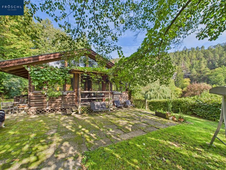 Ansicht zum Eingang der Veranda