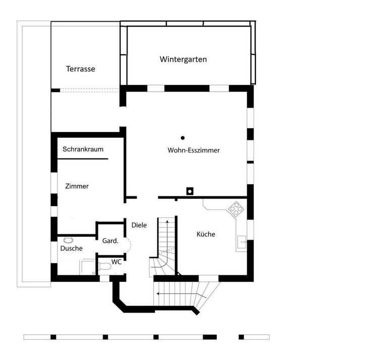 Erdgeschoß unmöbliert