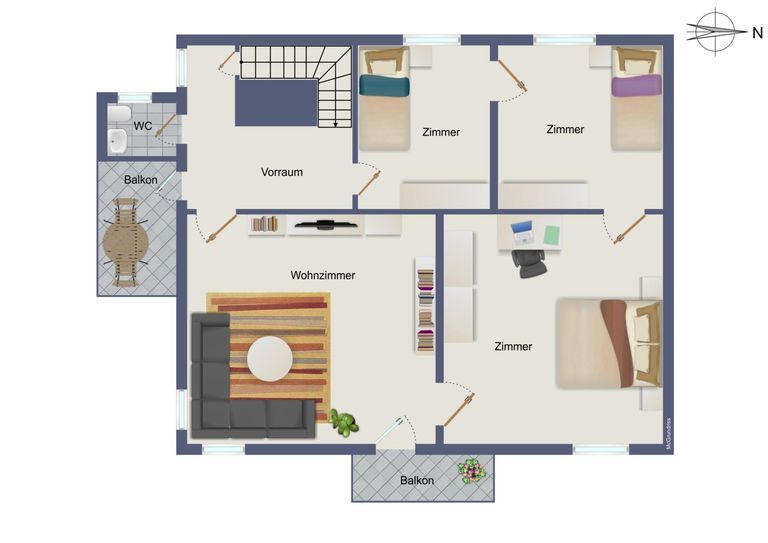 schematischer Grundriss OG