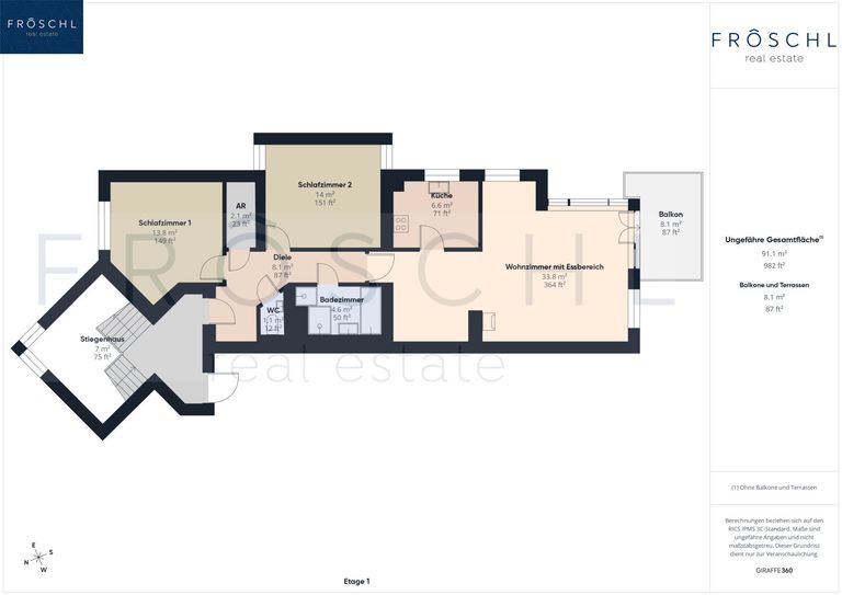 Grundriss Wohnung Top 3