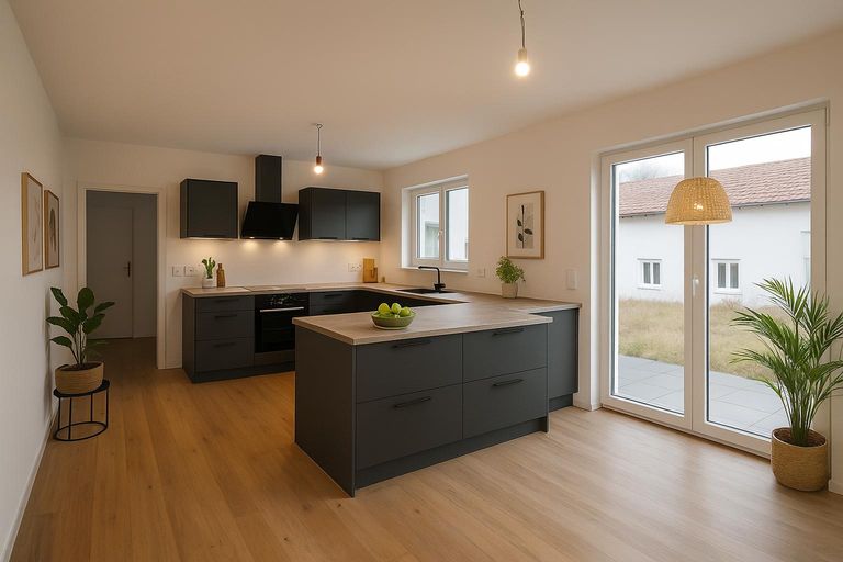 KI generiertes Modellbild, Einrichtungsvorschlag