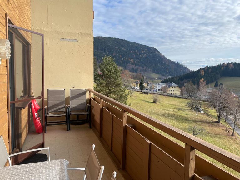 Blick vom Balkon aus