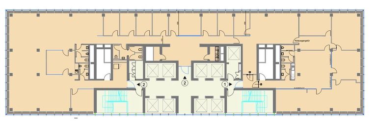 Grundriss gesamtes Stockwerk A 2.OG ca. 740m2