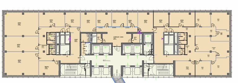 Grundriss gesamtes Stockwerk A 2.OG ca. 740m2