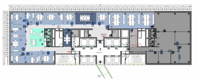 Grundriss A 7.OG linke Seite ca. 493m2