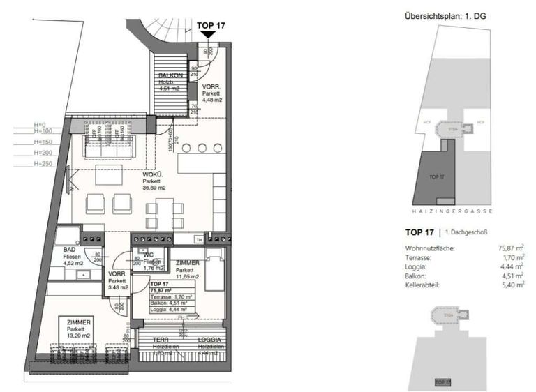 Grundriss Wohnung 1180 Wien