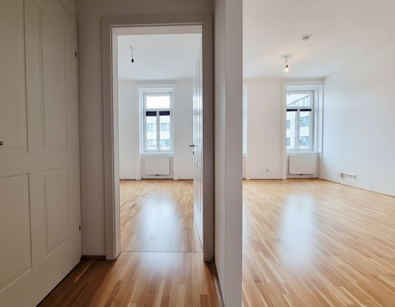 Vorzimmer, Wohnküche, Schlafzimmer