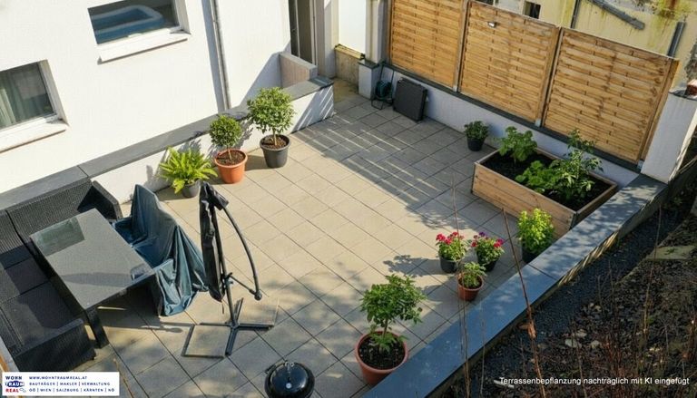 54 m² Terrasse für persönliche Entfaltung und Freiraum - ungestört!
