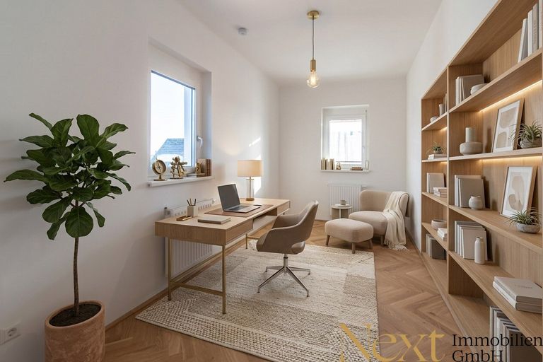 Bsp. Büro - Visualisierung – Einrichtung mittels KI ergänzt