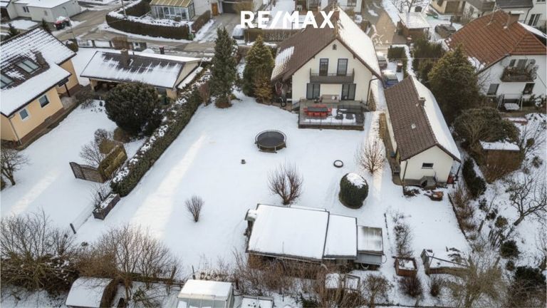 Drohnenansicht Garten