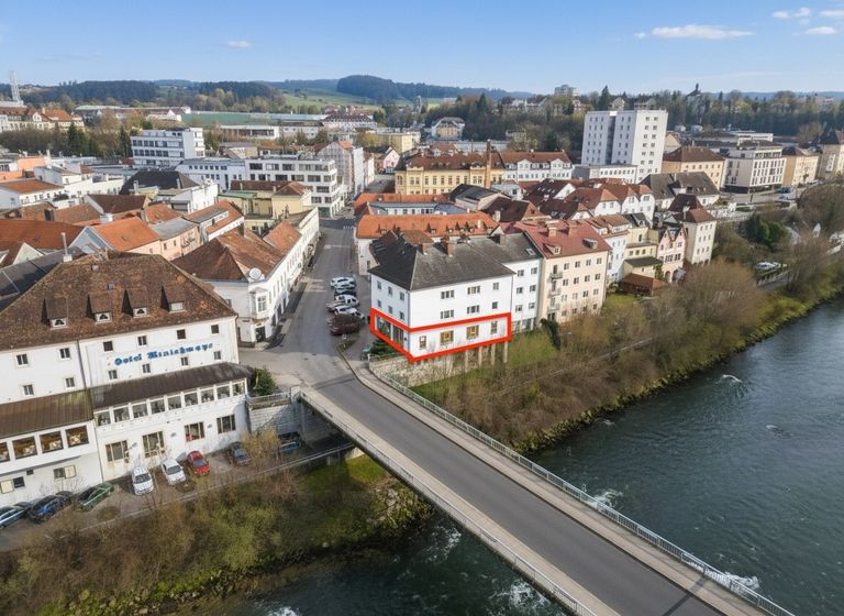 Luftbild eingezeichneter Gewerbefläche