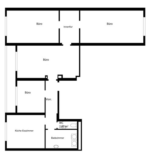 Planskizze unmöbliert