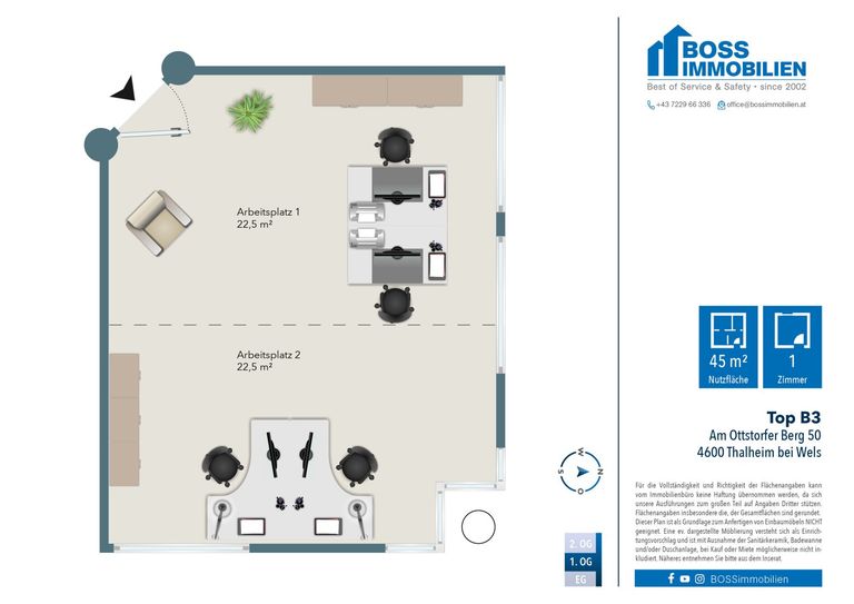 Grundriss Workarea Thalheim B3_Arbeitsplatz