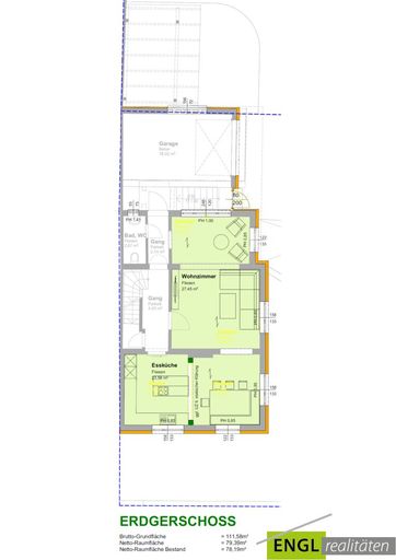 Plan Erdgeschoß - Umbauplan