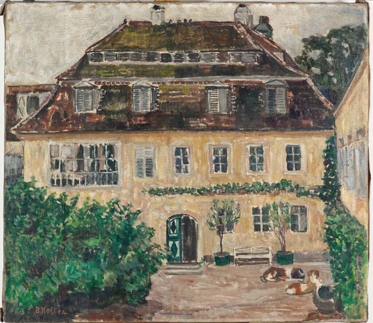 Das Herrenhaus in Oberwaltersdorf, 1912 Öl auf Leinwand Signatur: "B. Koller"