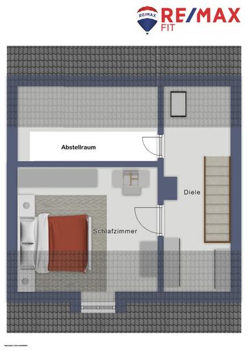 Obergeschoss Haus links
