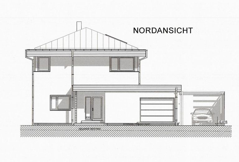 Plan Nordansicht
