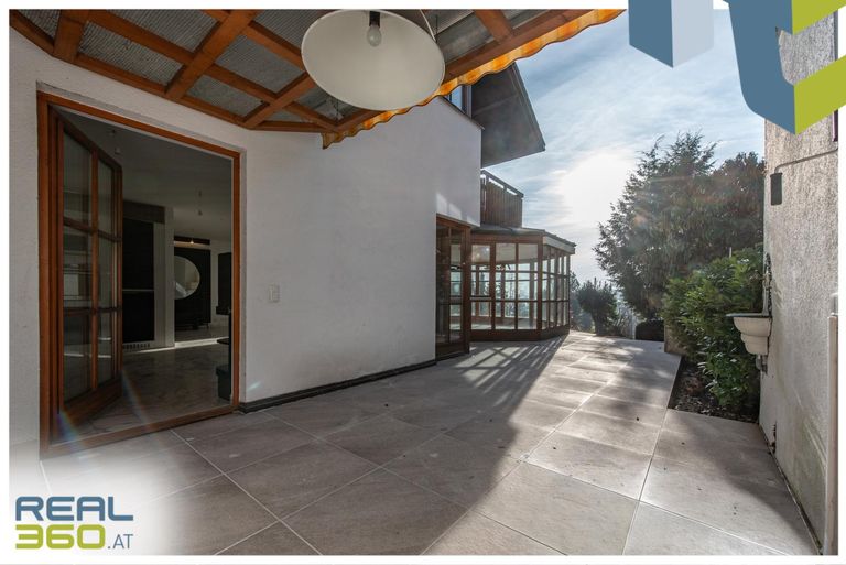 Überdachter Freisitz bei Küche