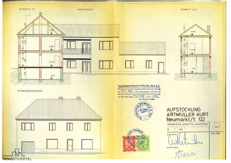 Ansichten und Schnitt
