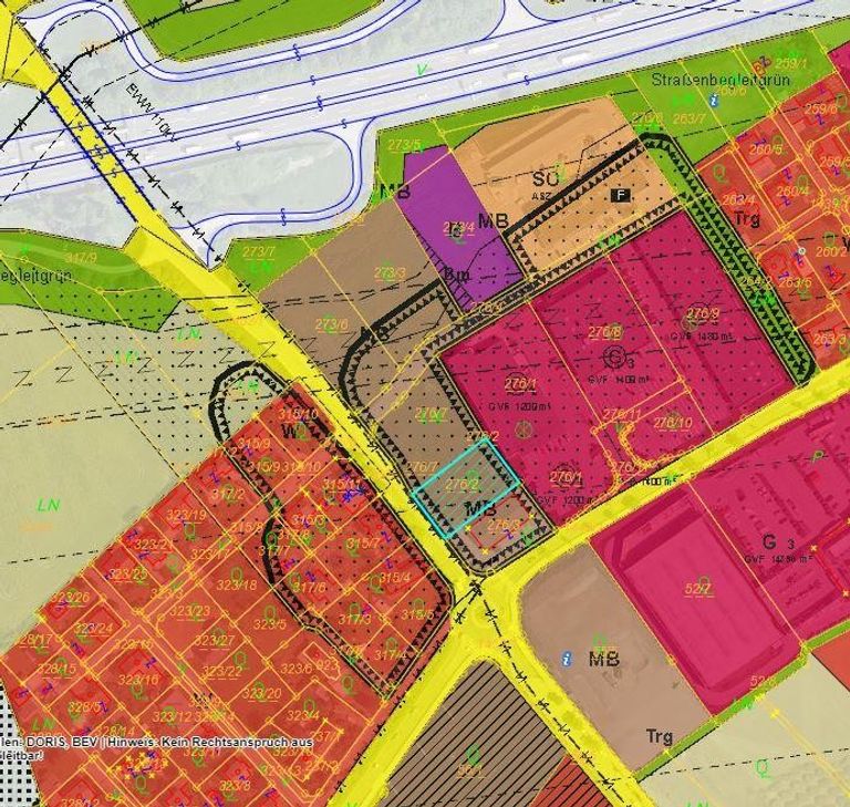 Flächenwidmung Wallererstraße