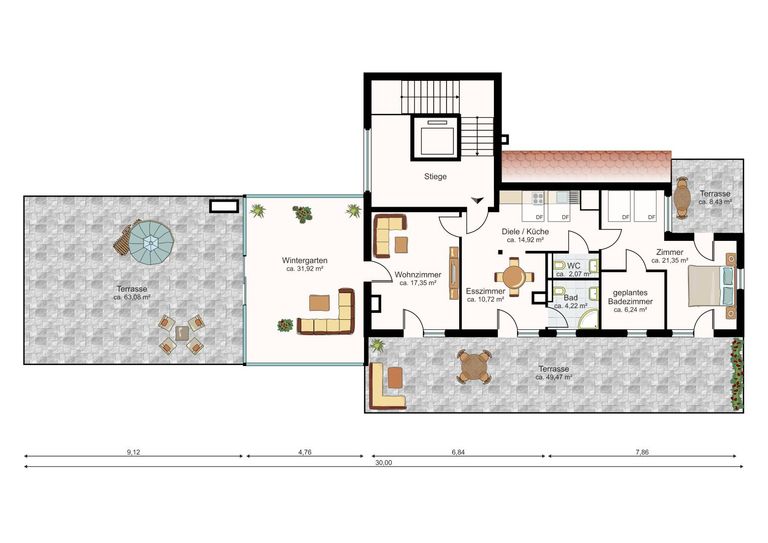 Plan 2D Wohnung