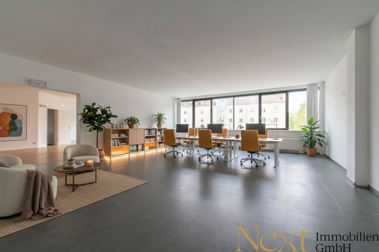 Bsp. Büro - Visualisierung – Einrichtung mittels KI ergänzt