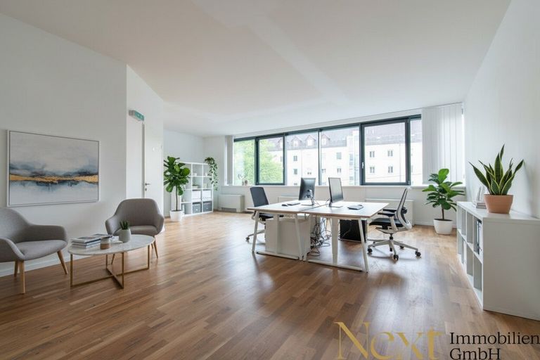 Bsp. Büro - Visualisierung – Einrichtung mittels KI ergänzt