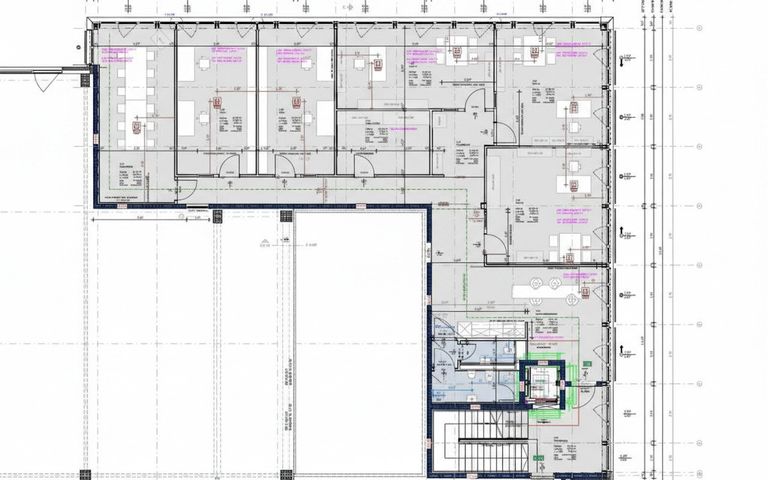 Grundrissskizze Büro