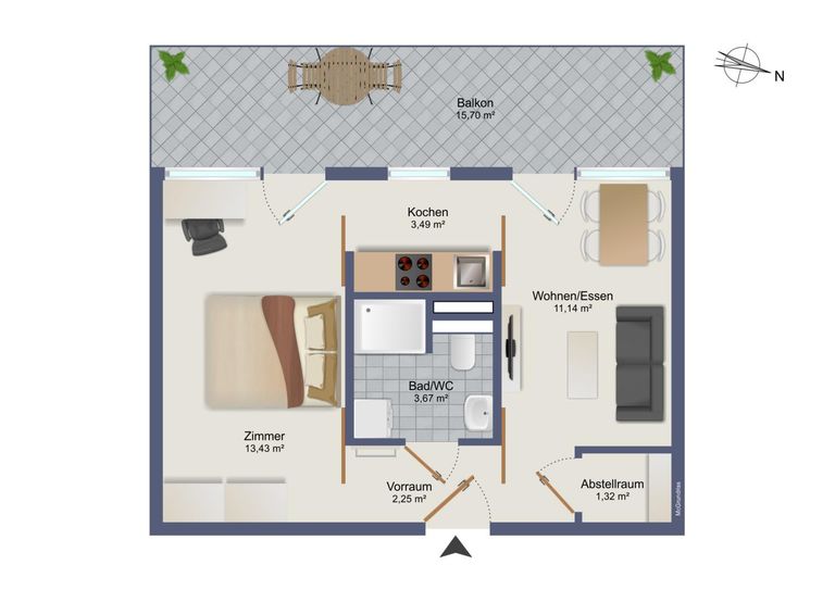 schematischer Grundriss