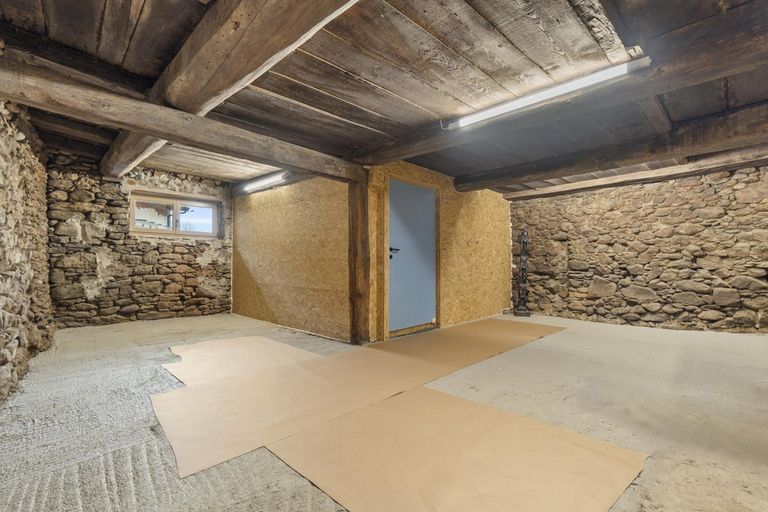 unausgebauter Abstellraum mit Zugang S-W-Terrasse