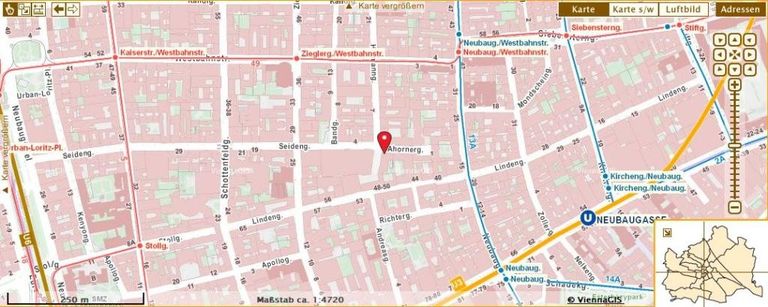 Lageplan mit Öffis