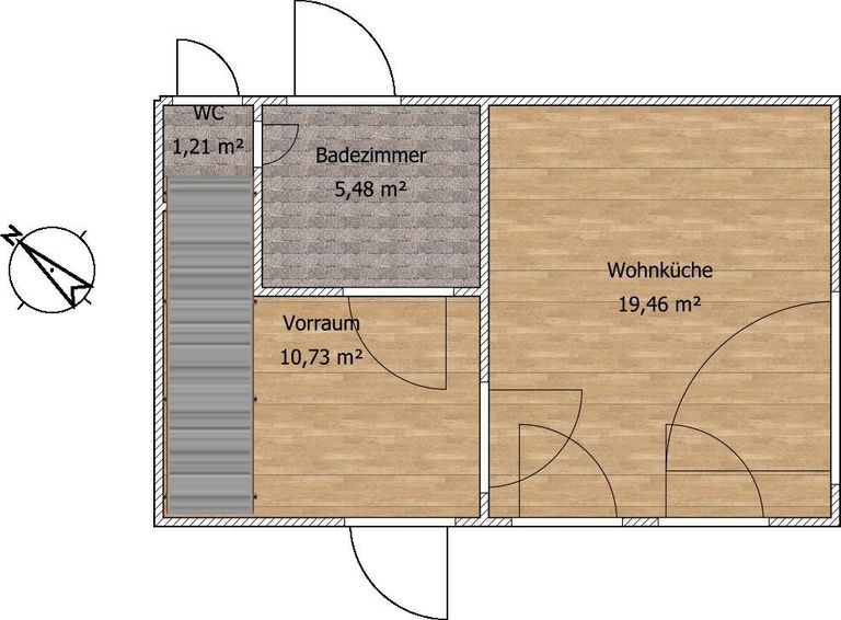 Holzhaus - Erdgeschoss