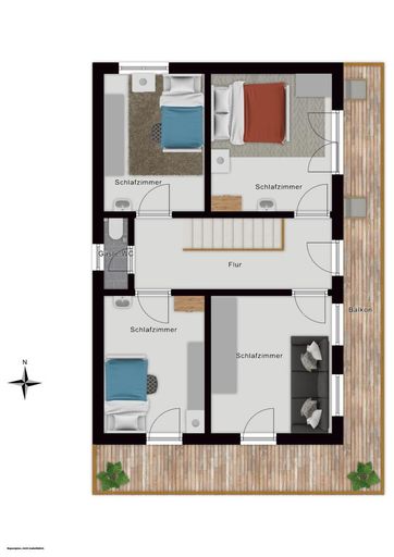 2. Obergeschoss Bauernhaus